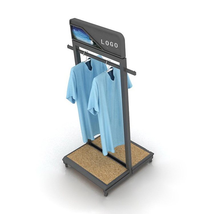 New Fashion Brand Store Clothing Rack Modern Metal Hanging Clothing Display Stand For Garment Retail Store