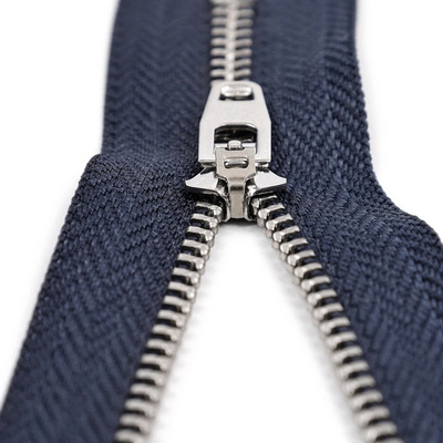 Manufacturer Direct Sale 3# 4# 5# Stainless Steel Metal Zipper For Denim Jeans Non Magnetic Custom Jeans Metal Zipper