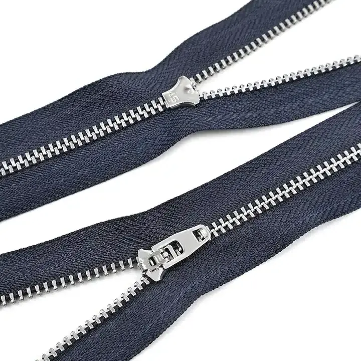 Manufacturer Direct Sale 3# 4# 5# Stainless Steel Metal Zipper For Denim Jeans Non Magnetic Custom Jeans Metal Zipper