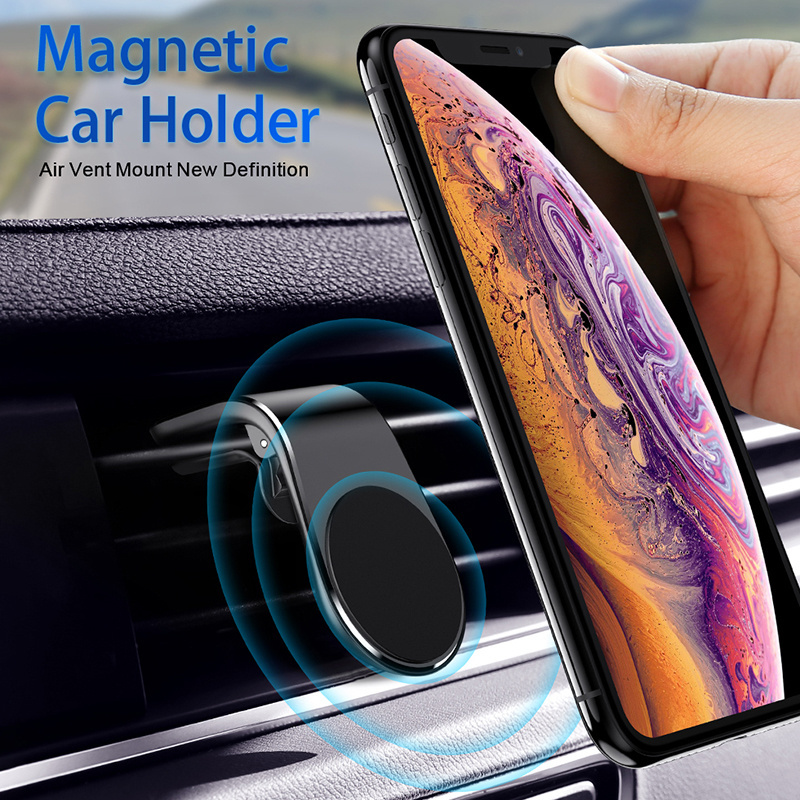 2024 Valentine Gift Magnetic Car Phone Holder GPS Mount Holder Air Vent Clip Alloy Cell Phone Stand Holder For Mobile Phone