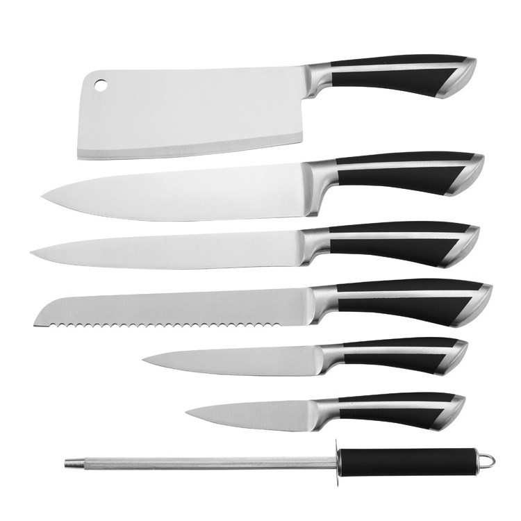 7 pcs 3cr14 Stainless Steel Kitchen Knives Set Acrylic Block