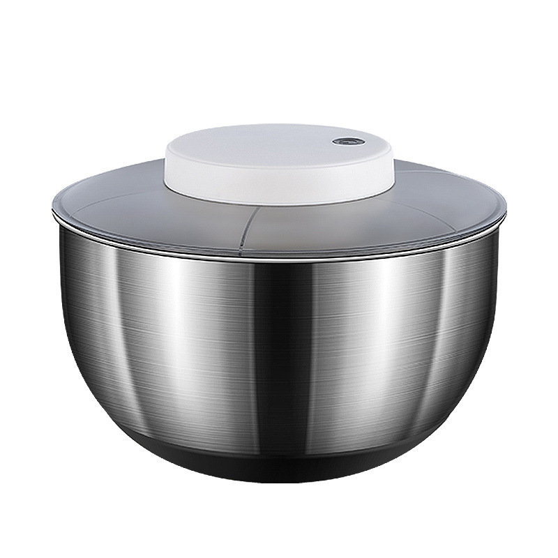 Stainless Steel Electric Fruit and Vegetable Salad Spinner Colander USB charging salad spinner