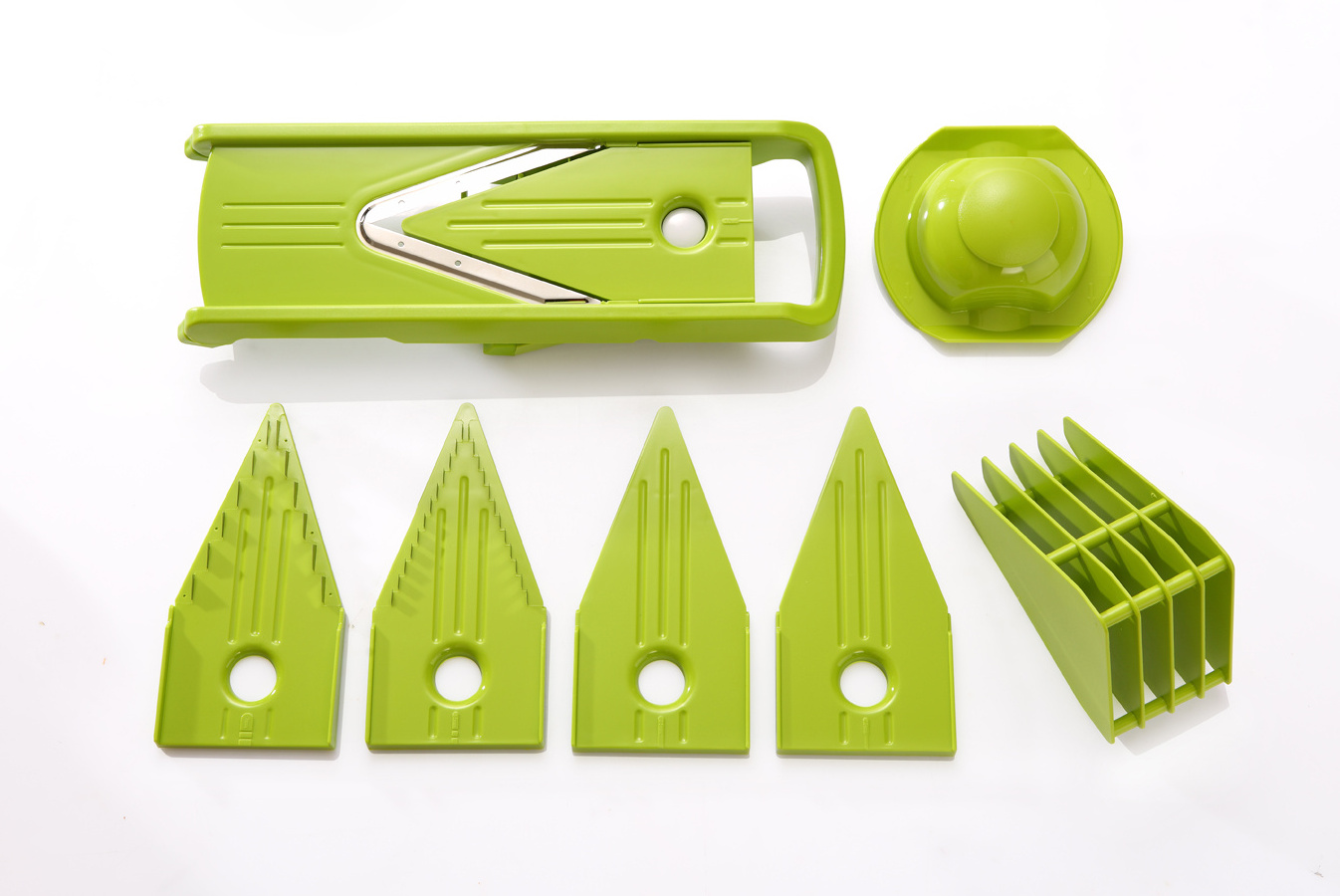 V Blade Mandoline Slicer Set 5 in 1, Kitchen Vegetable Fruit Julienne Slicer with Stainless Steel Blade