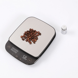 New design Digital 3kg kitchen weighing food Scale stainless steel coffee Scale with Countdown Timer