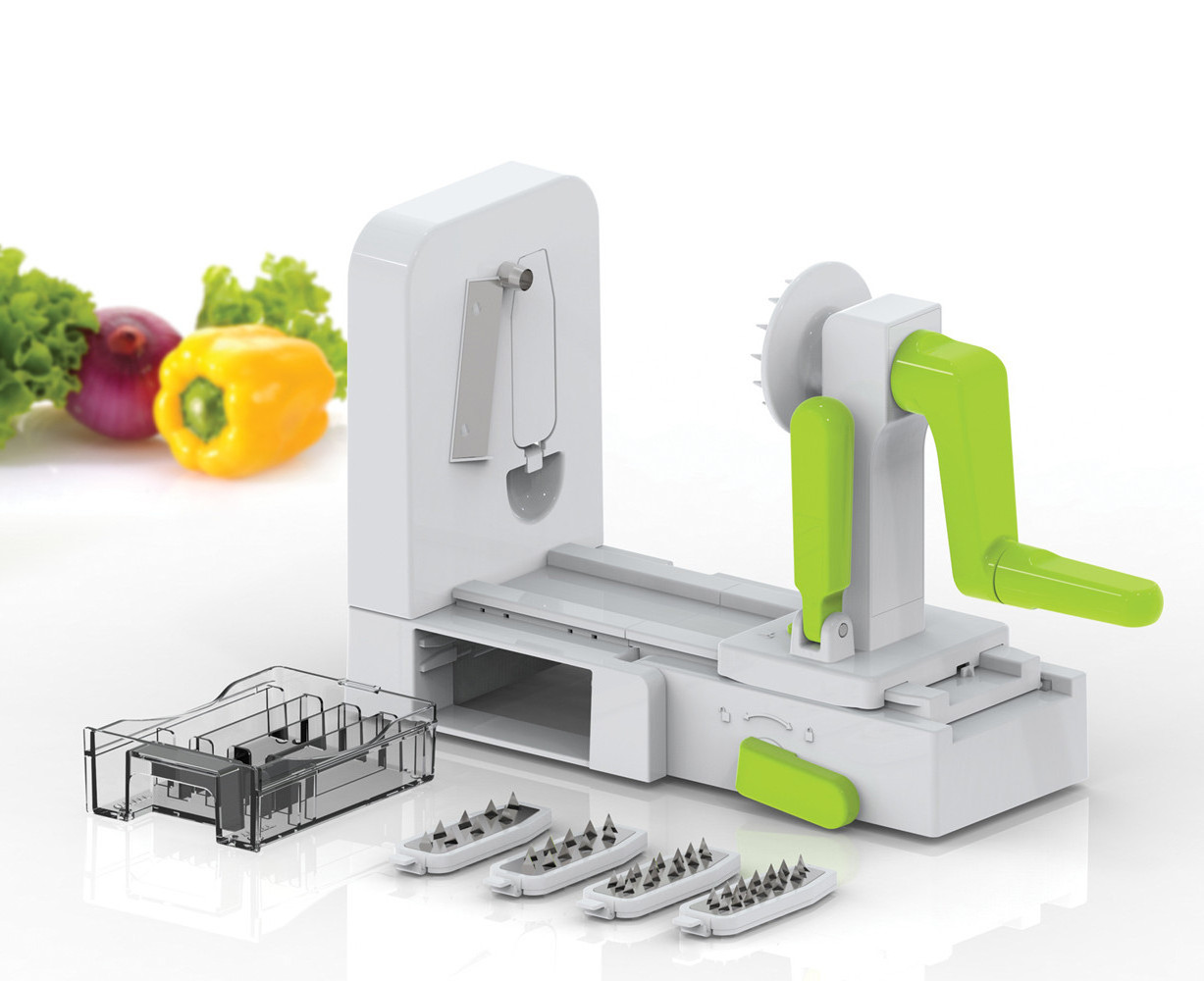 Spiralizer 5-Blade spiralizer / vegetable spiral slicer, Strongest-and-Heaviest Duty, Best Veggie Pasta & Spaghetti Maker