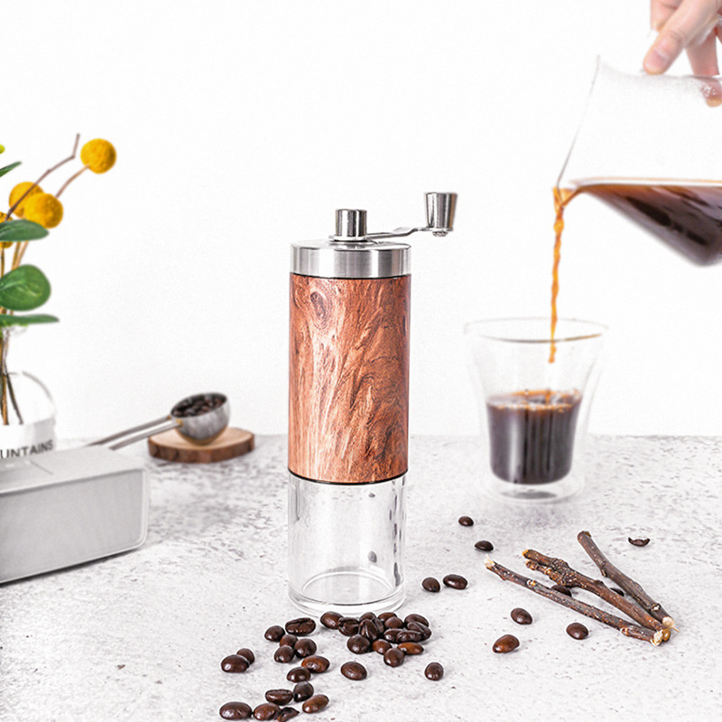 Upgrade Manual Coffee Grinder, Premium Coffee Bean Mill with Ceramic Burrs and Adjustable Coarseness