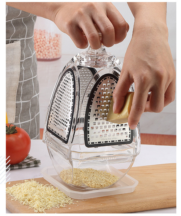 New design Four Surface Glide Technology 4-Sided Boxed Grater vegetable potato cheese grater