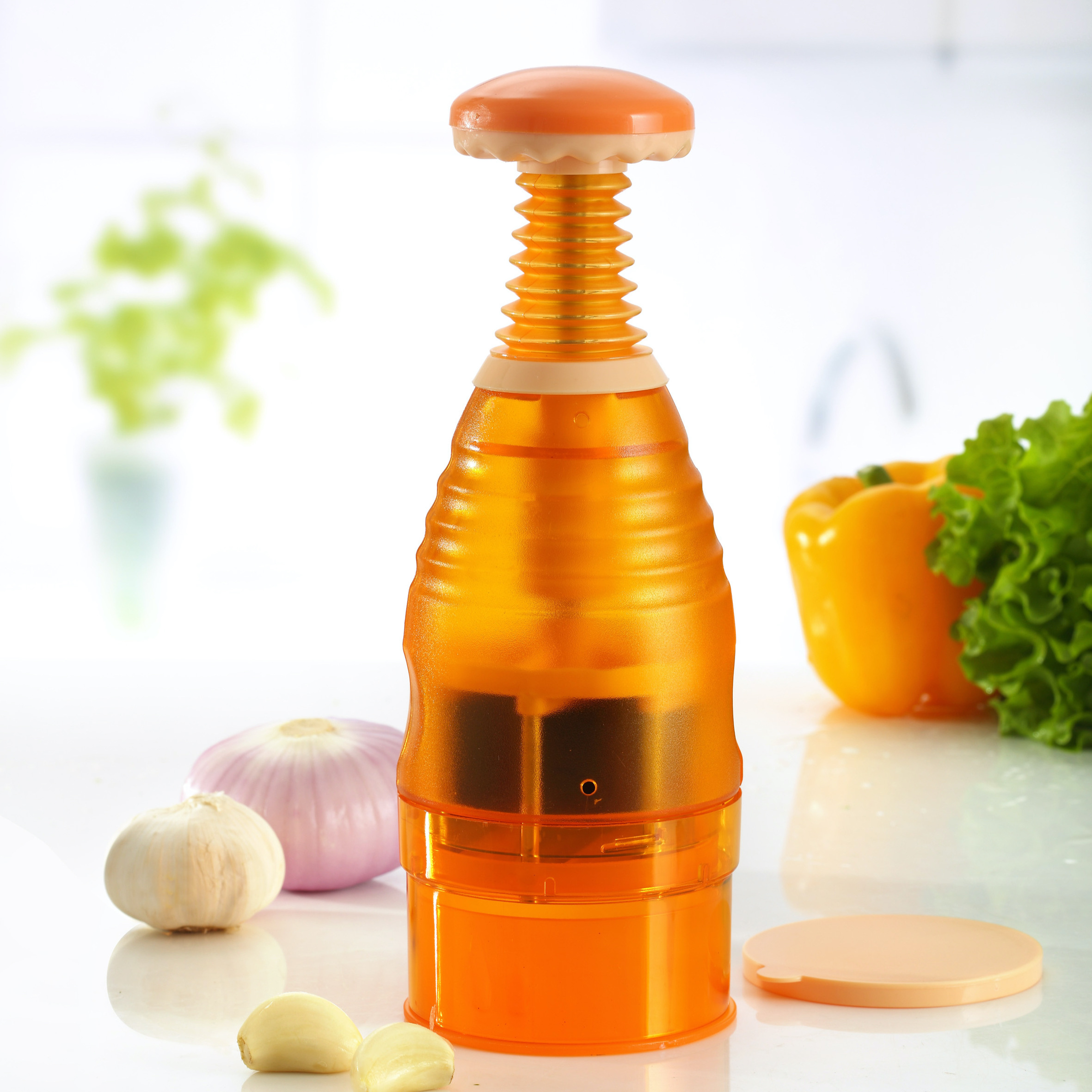 Food Chopper, Easy to Clean Manual Hand Chopper Dicer, Slap Press Chopper Mincer for Vegetables Onions Garlic Nuts Salads