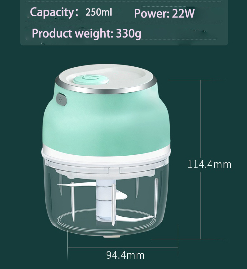 Mini Chopper, 250ml Garlic Chopper