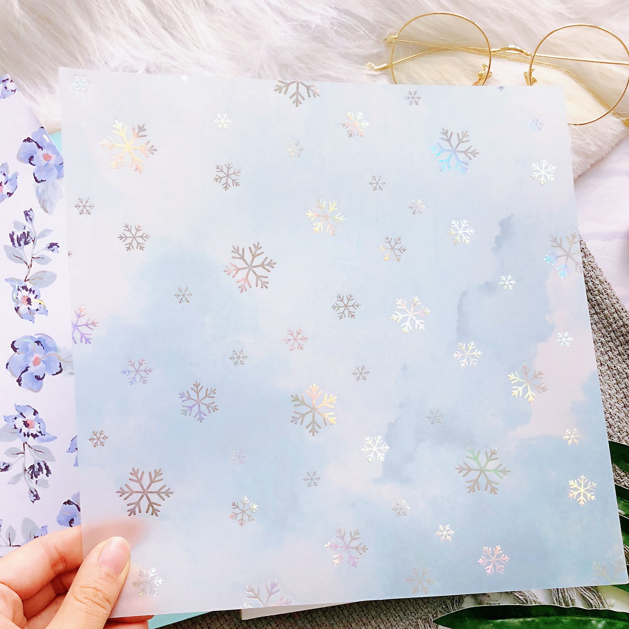 wholesale customization christmas vellum paper pad scrapbook 24sheets for DIY photo album