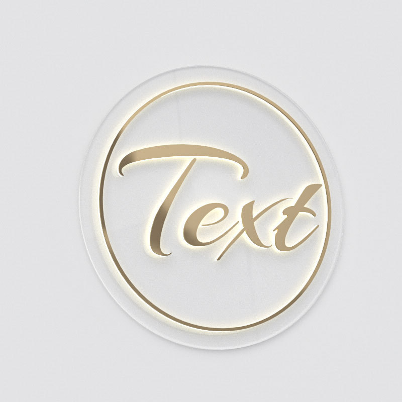 Best Selling Product Gold 3d Led Backlit Letter Sign Hair Studio Signage Wall Decor Company Name Sign