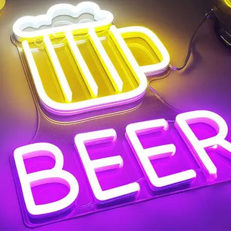 China Best Selling Product Outdoor Neon Sign Beer Lighting 24 Hours Open Led Neon Sign Lights For Business Shop