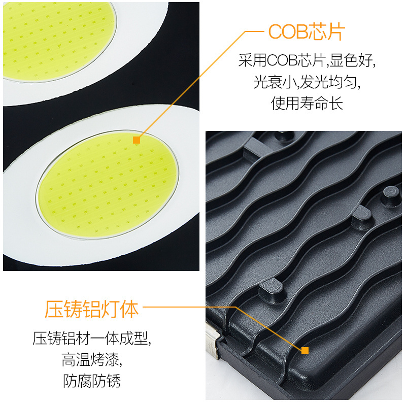 Ultra slim design aluminum material waterproof IP66 200W SMD Flood Lighting reflector led