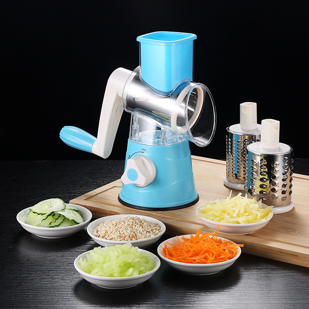 Wholesale Mandoline Spiral Slicer Drum Grater, Fast Fruit Cutter Cheese Grater Industrial Hand Speedy Safe Vegetables Chopper