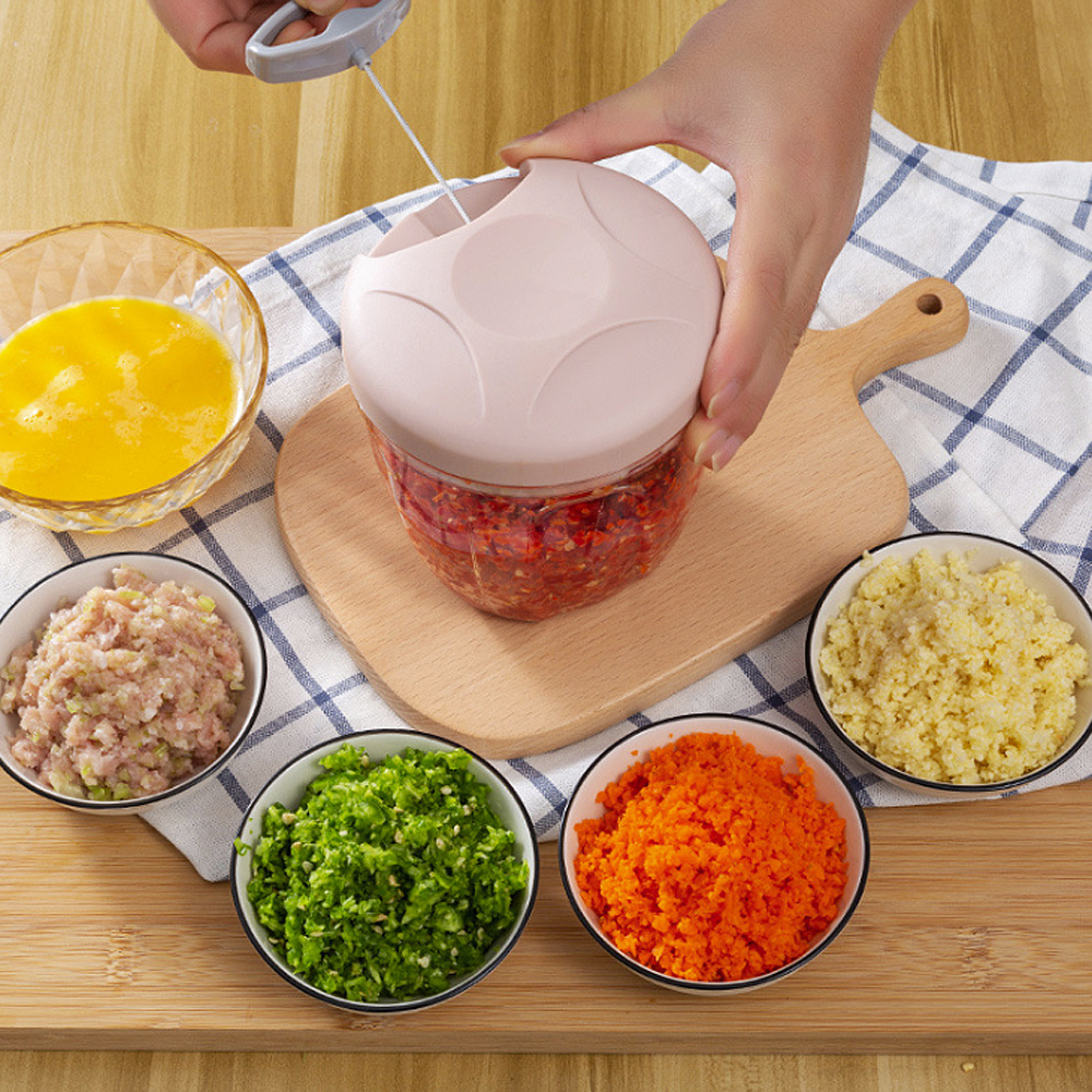 Wholesale Commercial Salad Multi Functional Bowl Manual Hand Garlic Pull Mini  Meat Vegetable Onion Food Chopper