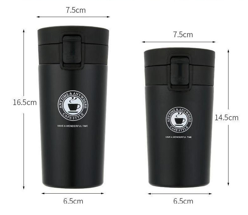 Custom Reusable Double Wall Warmer Insulated Tazas Para Cafe Cup, Travel Thermal Stainless Steel Coffee Mugs