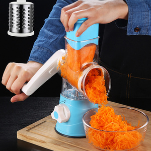 Wholesale Convenient Kitchen Tool Dicer Mini Round Drum Spiral Cabbage Shredder Nut Slicer Manual Vegetable Chopper