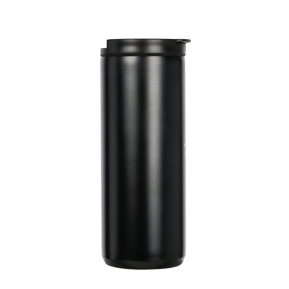 High quality black vacuum 304 stainless steel coffee thermos 550ml straight heat insulation leak-proof insulation thermos mug