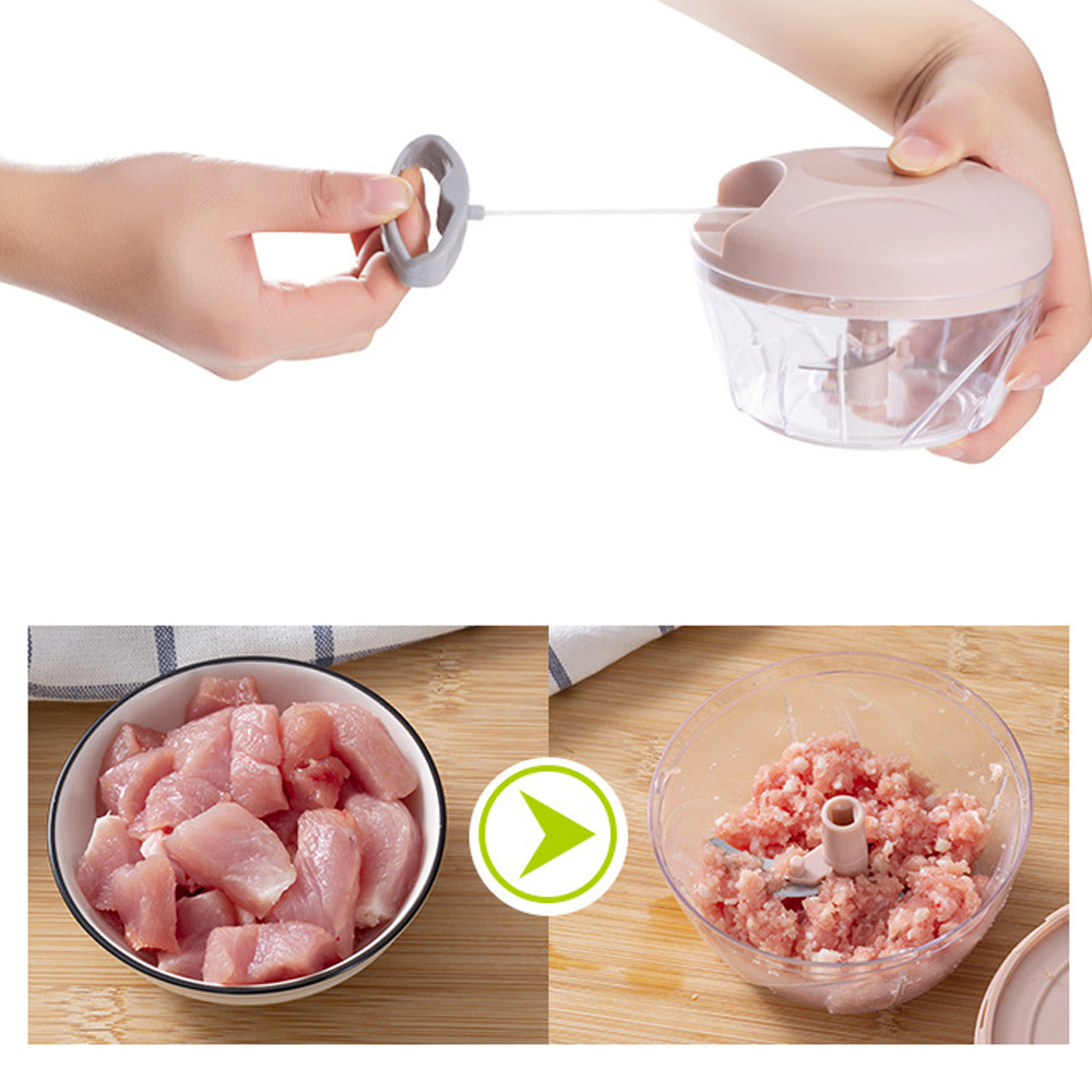 Commercial Salad Multi Functional Bowl Manual Hand Garlic Velo Pull Mini Bicicleta Meat Vegetable Onion Food Chopper