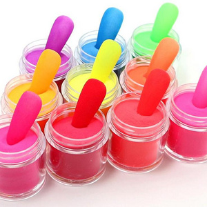 12 colors/set  Hot selling private label high quality neon acrylic nail powder collection for nail