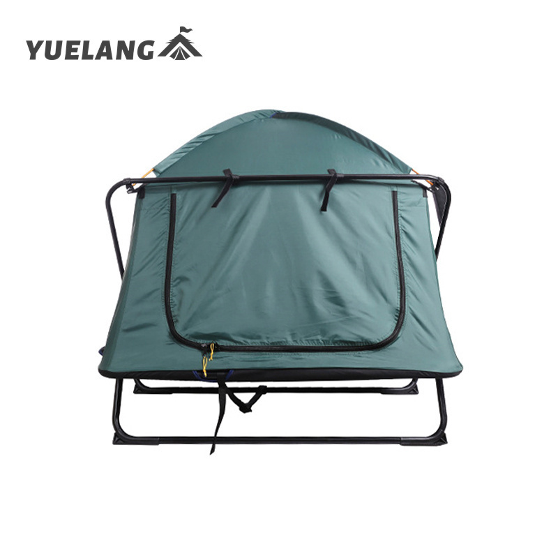 CT25 2 man outdoor camping sleeping bed tent cot  double layer automatic smart tent waterproof  off ground tent