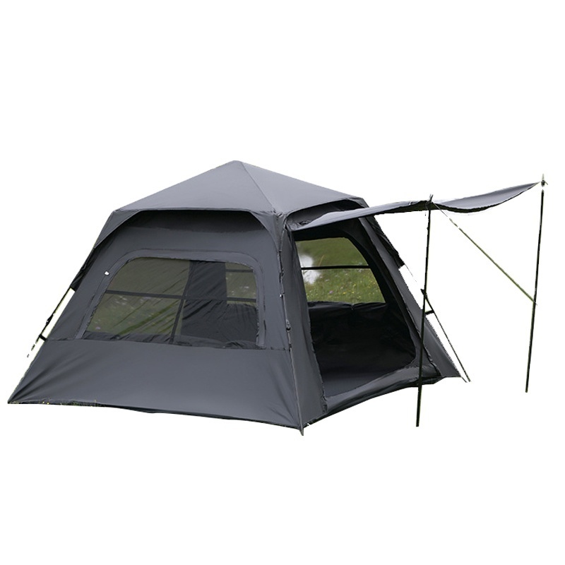 Outdoor camping lattice window tent mosquito - proof rain - proof sun - proof automatic portable tent with canopy