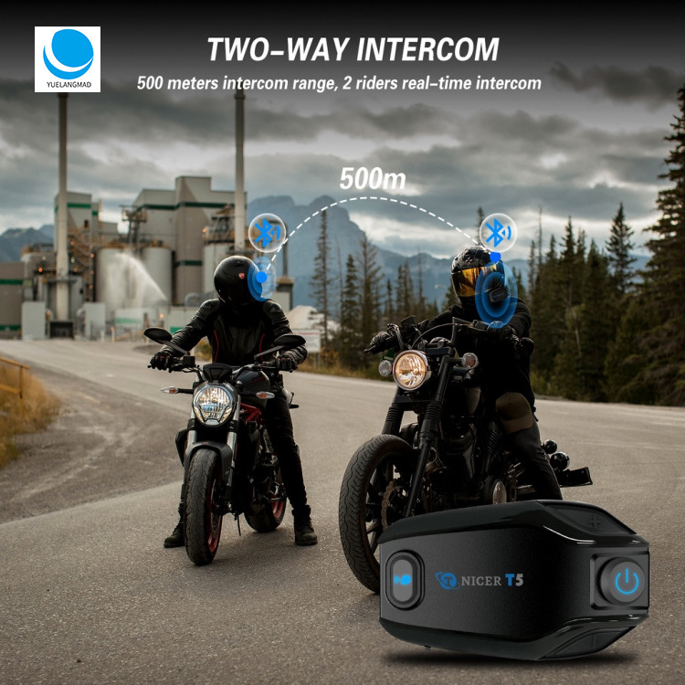 2 riders Full Duplex Intercomunicador bluetooth intercom headset with speakers for motorcycle bike ski helmet