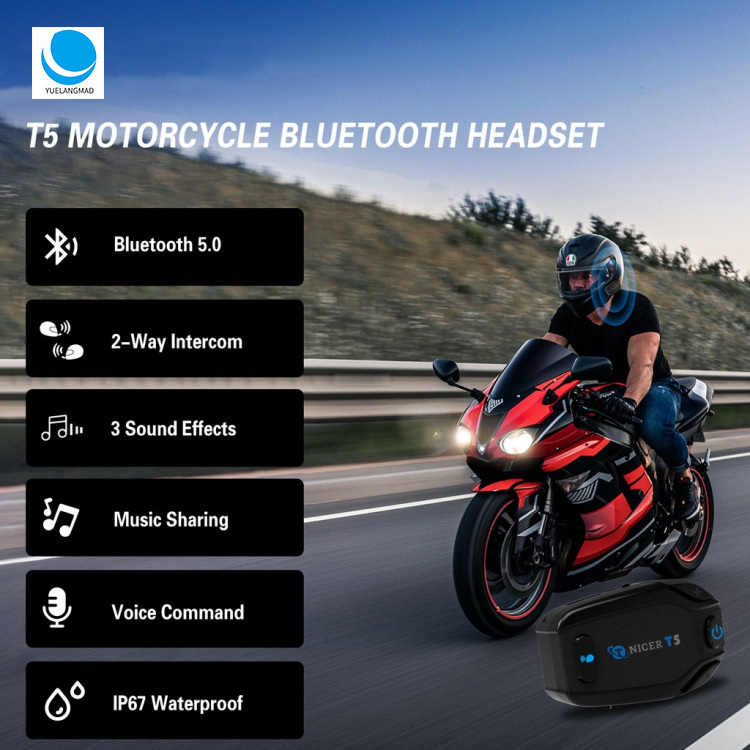 2 riders Full Duplex Intercomunicador bluetooth intercom headset with speakers for motorcycle bike ski helmet