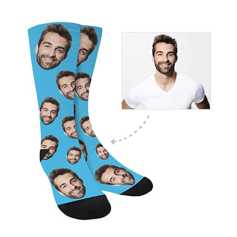 YL Hot Selling Custom Logo Printed Socks Polyester Blank White Tube Sock for Sublimation