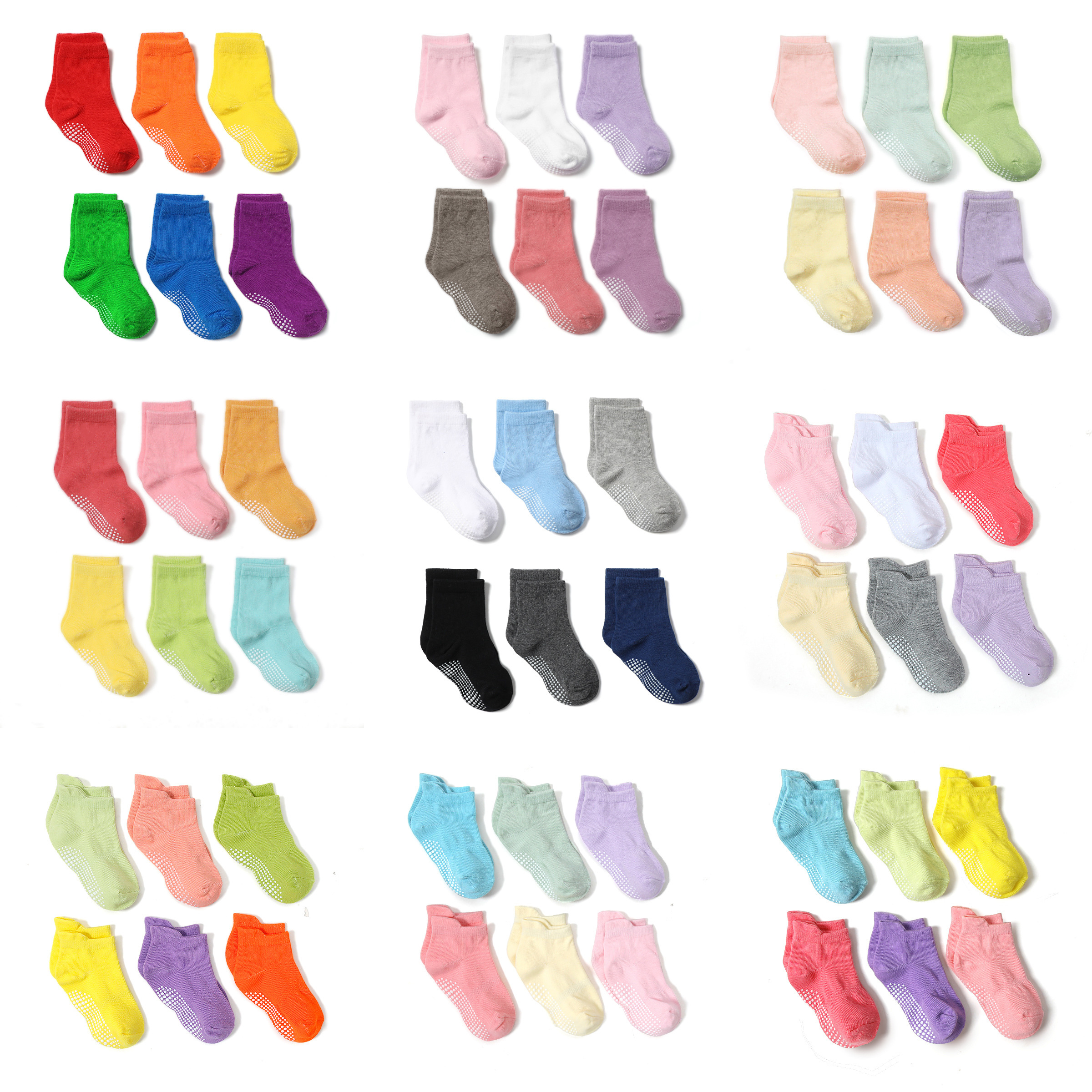 YL baby summer cotton socks new born baby boy girl kids socks cotton anti slip grip girls baby socks(old)