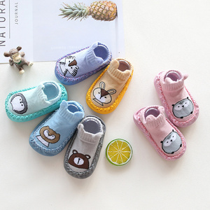 New animal slipper socks with rubber sole for baby sock