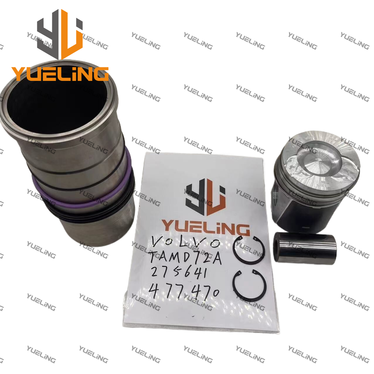 TAMD72A Diesel engine Cylinder Liner Kit Piston+Ring+Cylinder Sleeve 275641 477470  Suit for Volvo Spare Part