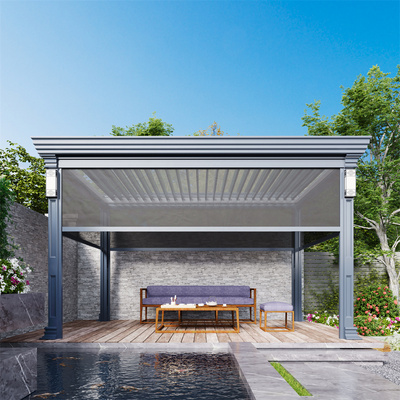 Modern Outdoor Waterproof Louvered Aluminum Gazebo Pergola