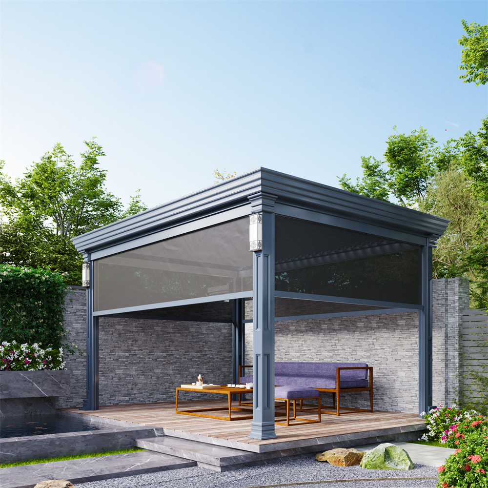 Modern Outdoor Waterproof Louvered Aluminum Gazebo Pergola