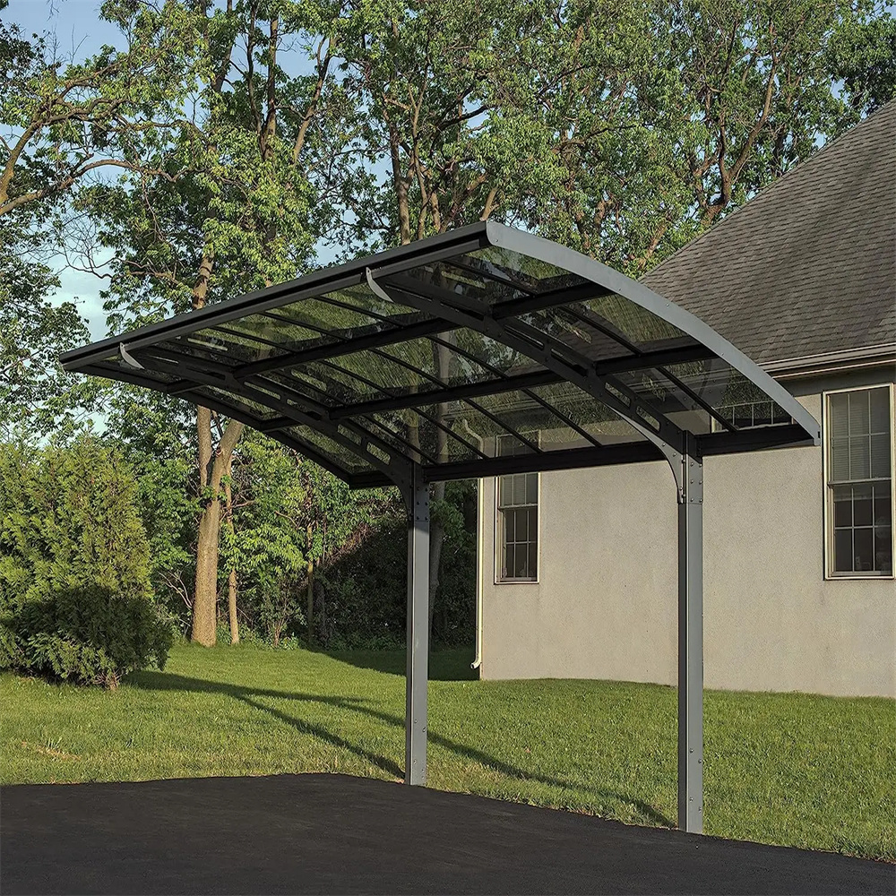 Outdoor Cable Car Garage Aluminium Sunshading Carport for Park High Grade Easy DIY Elegant Aluminium/Solid PC Home Car port