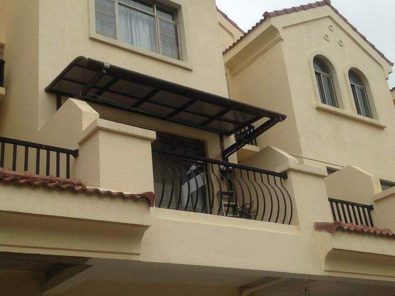 Waterproof Patio Polycarbonate Roof Cover Garden Terrace Awnings Aluminum Alloy Canopy with Gutter