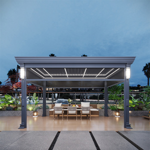 Pergolas Opening Louver Pergola Louvered Roof Gazebo for Balcony Motorised Aluminium Aluminum Custom Made Powder Coated