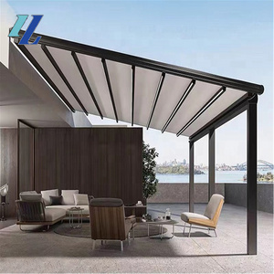 Superior Quality Outdoor Patio Pergola PVC Waterproof Roof Cover Retractable awning for Commercial Hotel