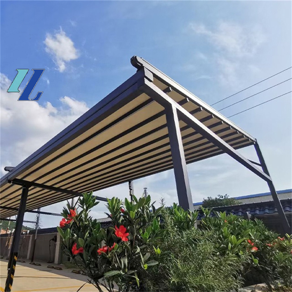 Superior Quality Outdoor Patio Pergola PVC Waterproof Roof Cover Retractable awning for Commercial Hotel