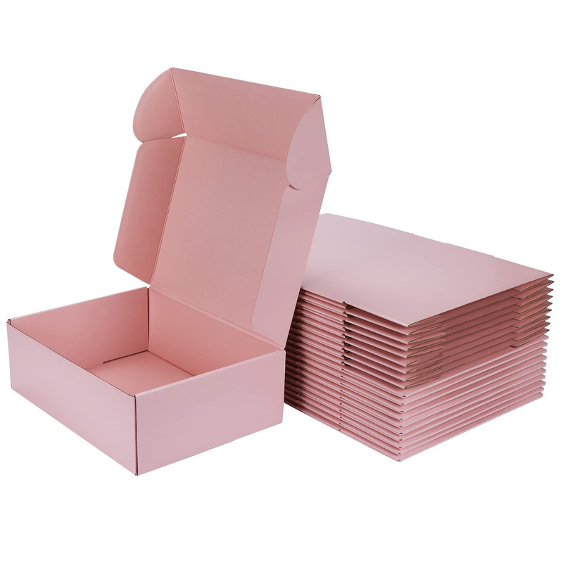 Wholesale Biodegradable Brown Pink Corrugated Packing Shipping Gift Paper Box Custom Logo Carton Boxes For Packing