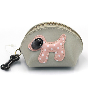 2019 Fashion PU Leather Cute Cat Cartoon Coin Purse Small Doggie Purse for ladies