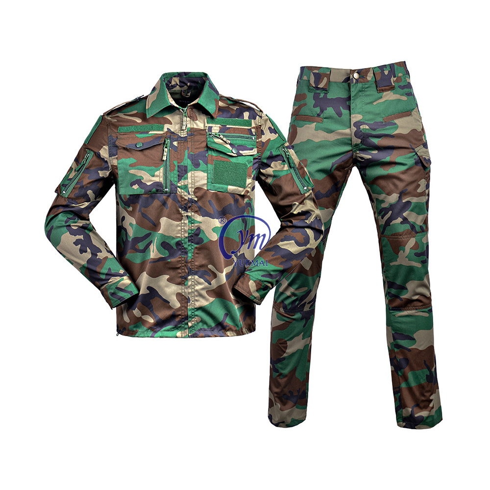 T/C Materials Khaki Olive Green Outdoor Security Jungle Camouflage Ripstop 728 Tactical Combat Uniforms