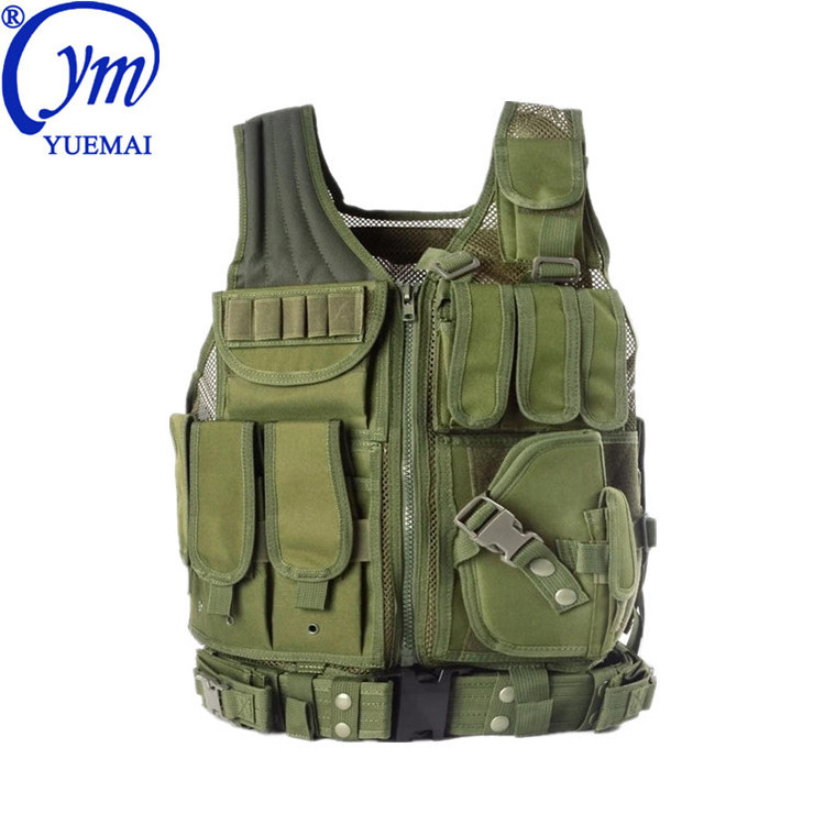 YUEMAI Factory Direct Custom Lightweight Mesh Security  Tactical Chest Rig Vest with Pouches