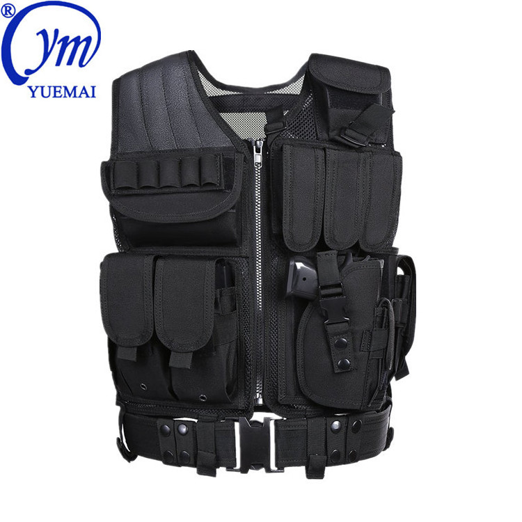 YUEMAI Factory Direct Custom Lightweight Mesh Security  Tactical Chest Rig Vest with Pouches