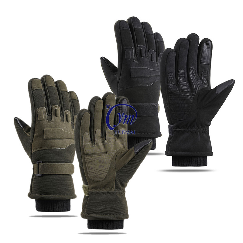 Wholesale Cold Weather Gloves Unisex Winter Thick Plush Warm Gloves Touch Non-slip Skiing Gloves