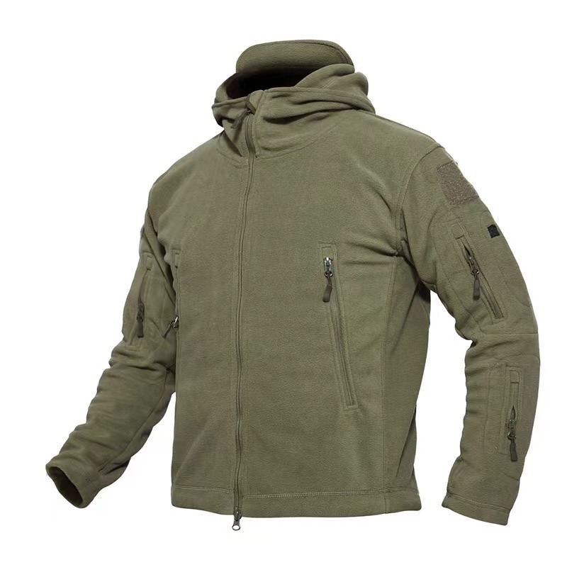 Men's Hoodie Sweatshirt Winter Full Zip Warm Jacket Windproof Work Casual Coat