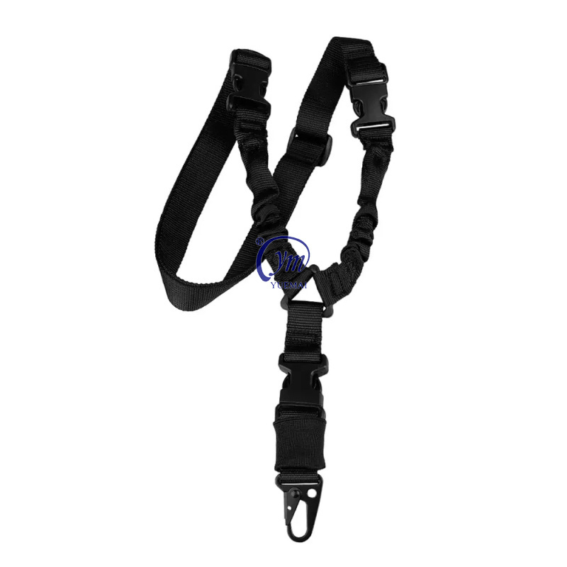 Adjustable Hunting Tactical Metal Hook Elastic Single Point Gun Sling For Outdoor