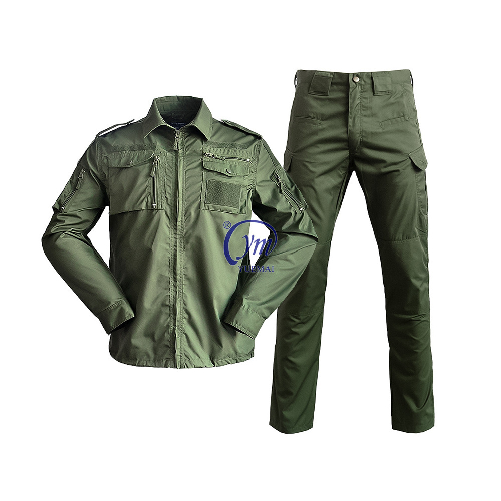 T/C Materials Khaki Olive Green Outdoor Security Jungle Camouflage Ripstop 728 Tactical Combat Uniforms