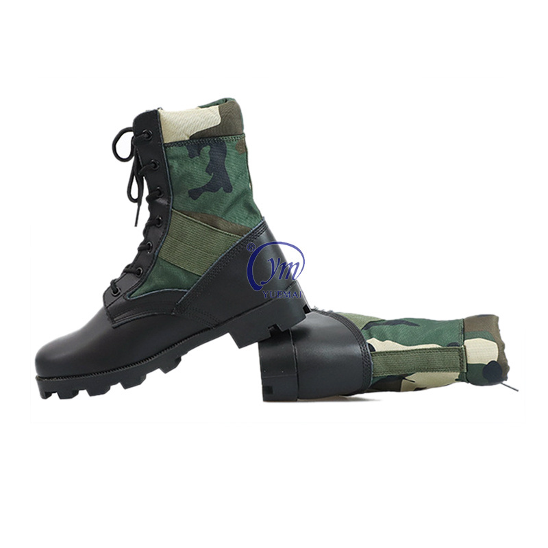 Durable Trekking Hiking Hunting Waterproof Woodland Shoes Combat Camo Jungle Boots