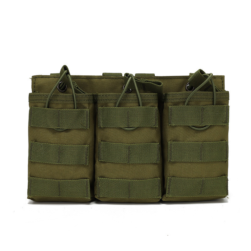 YUEMAI Customize Outdoor Hunting MOLLE Tactical Triple Magazine Pouch 800D Oxford Lightweight cartridge belt